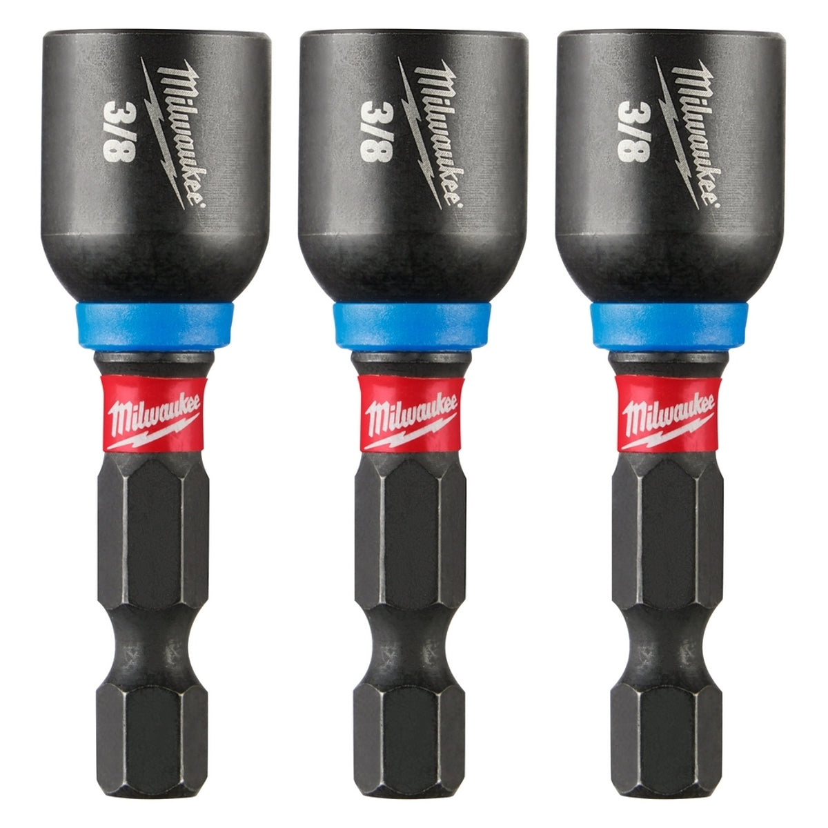 MILWAUKEE Milwaukee 49-66-4525 Shockwave 3/8 in. x 1-7/8 in. Power Impact Nutdriver (3-Pack)