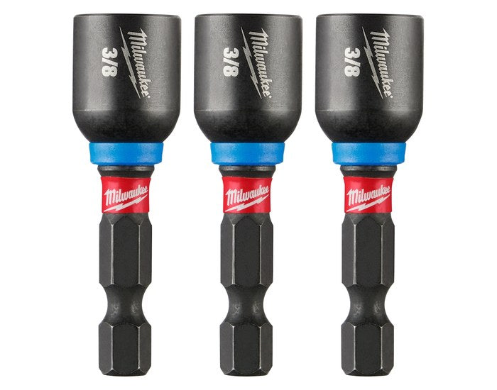 MILWAUKEE Milwaukee 49-66-4525 Shockwave 3/8 in. x 1-7/8 in. Power Impact Nutdriver (3-Pack)