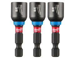 MILWAUKEE Milwaukee 49-66-4525 Shockwave 3/8 in. x 1-7/8 in. Power Impact Nutdriver (3-Pack)