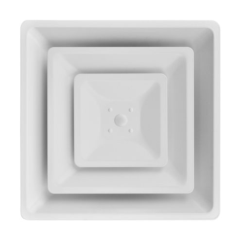 TRUAIRE Truaire 2013CD/06 12 inches x 12 inches Ceiling Module 2 Cone Step Down Steel 6 inches Diameter Neck Diffuser