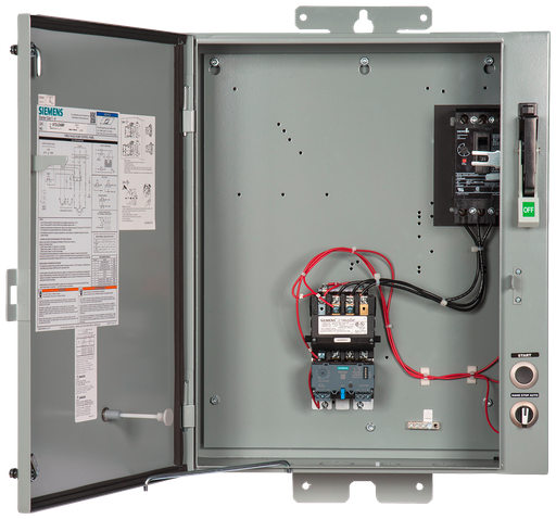 SIEMENS Siemens 87DUE6MC 240/440 to 480 VAC 10 to 40 Amp 10 Hp 3-Phase NEMA 3/3R Full Voltage Pump Control Panel Size 1