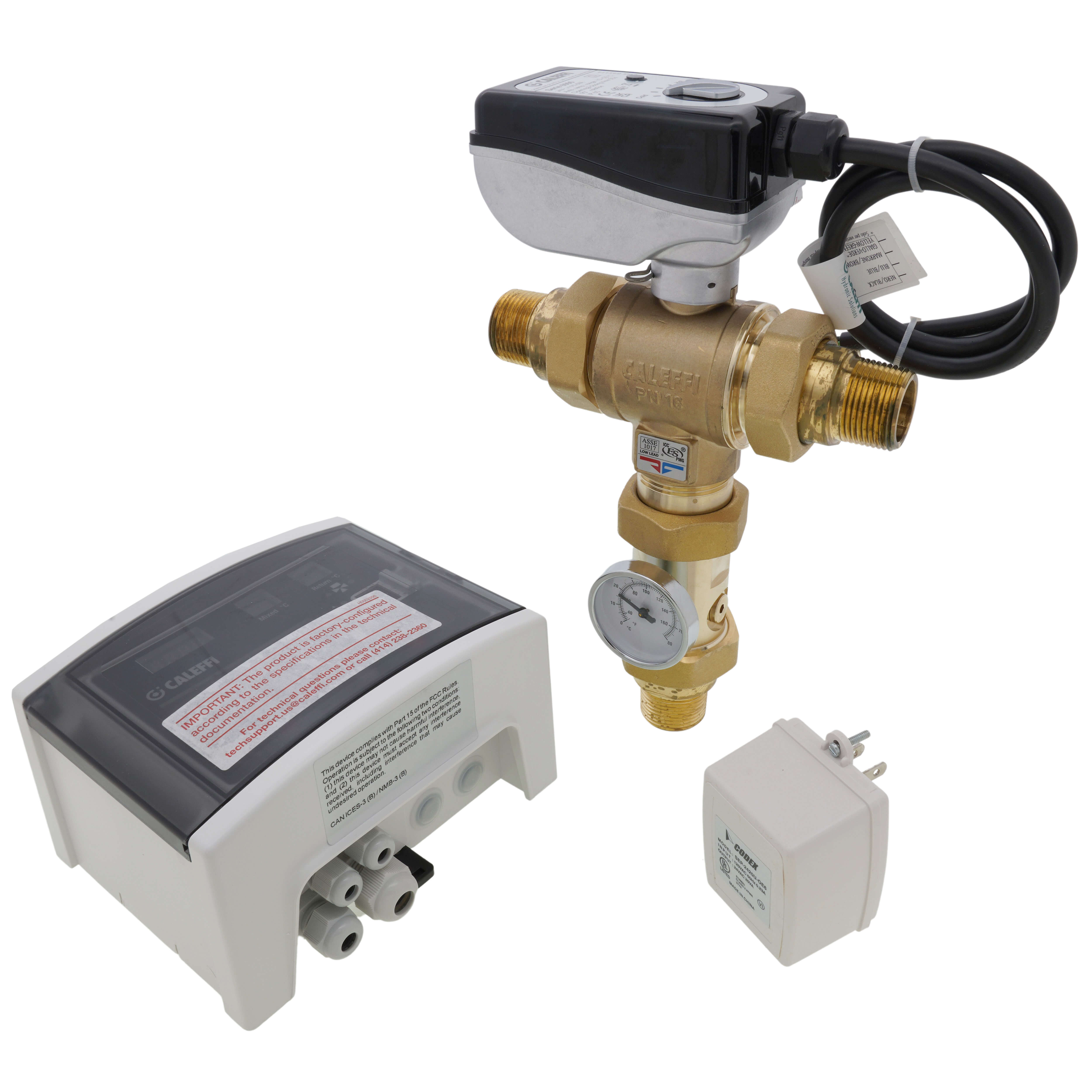 CALEFFI Caleffi 600064A legiomix electronic mixing valve 1 inches male npt 24 vac-50/60 hz-6 va