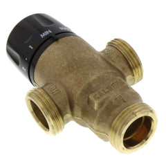 CALEFFI Caleffi 521610A MixCal 3-Way Adjustable Thermostatic Mixing Valve with Temp Gauge 1 inches Male NPT