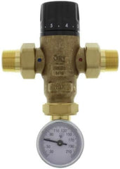 CALEFFI Caleffi 521510A Mixcal 3-Way Adjustable Thermostatic Mixing Valve with Temp Gauge 3/4 inches Male NPT
