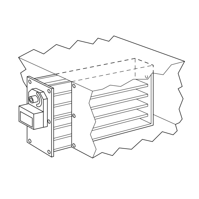 CARRIER Carrier DAMPSLS10X14 10 inches x 14 inches 3-wire (PO/PC) rectangular slip-in zone damper (side mount)