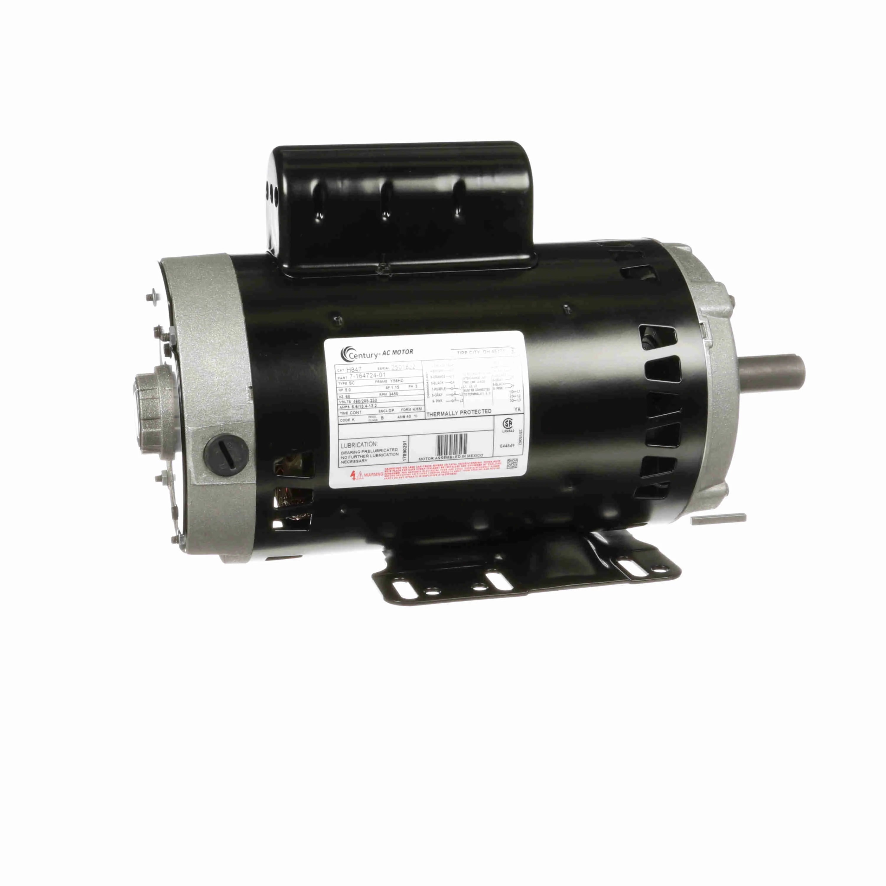 CENTURY Carrier H847 HVAC/R motors, fan and blower motor 5.0 hp Carrier HD60AZ660