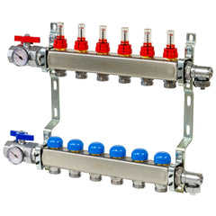 HEATLINK Heatlink 75104 4 Loop 1-1/4 inches SS Manifold With Flow Meters