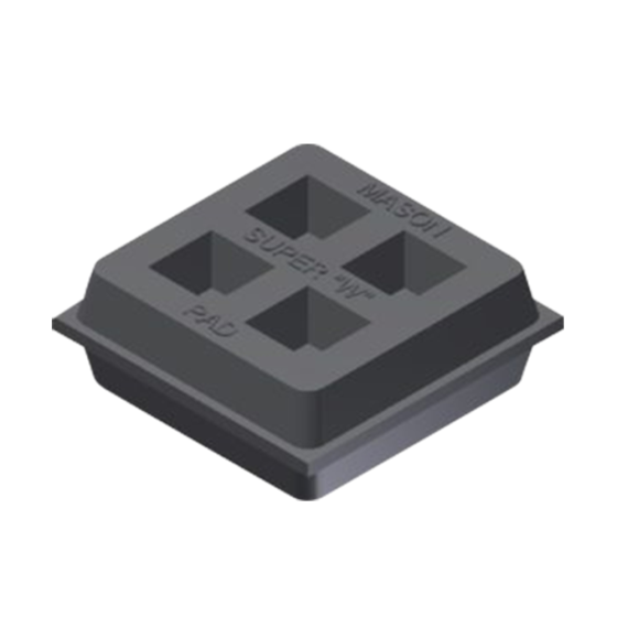 MASON INDUSTRIES Mason Industries R2X2SW Super W Waffle Pad 2x2
