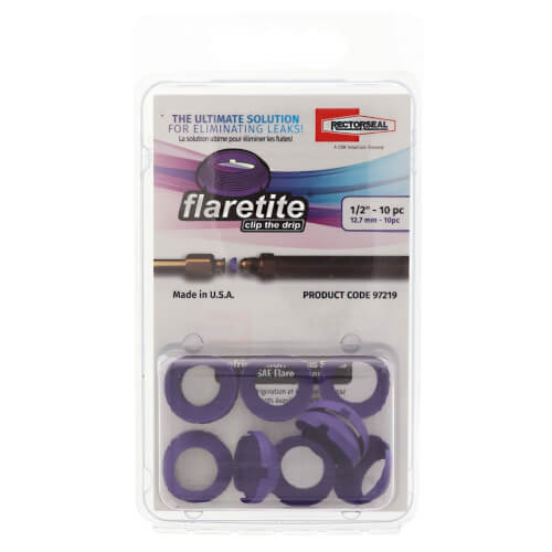 RECTORSEAL Rectorseal 97219 Flaretite Refrigeration and Gas Seals 1/2 inches 10 Pack