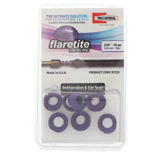 RECTORSEAL Rectorseal 97220 Flaretite Refrigeration and Gas Seals 3/8 inch 10 pack