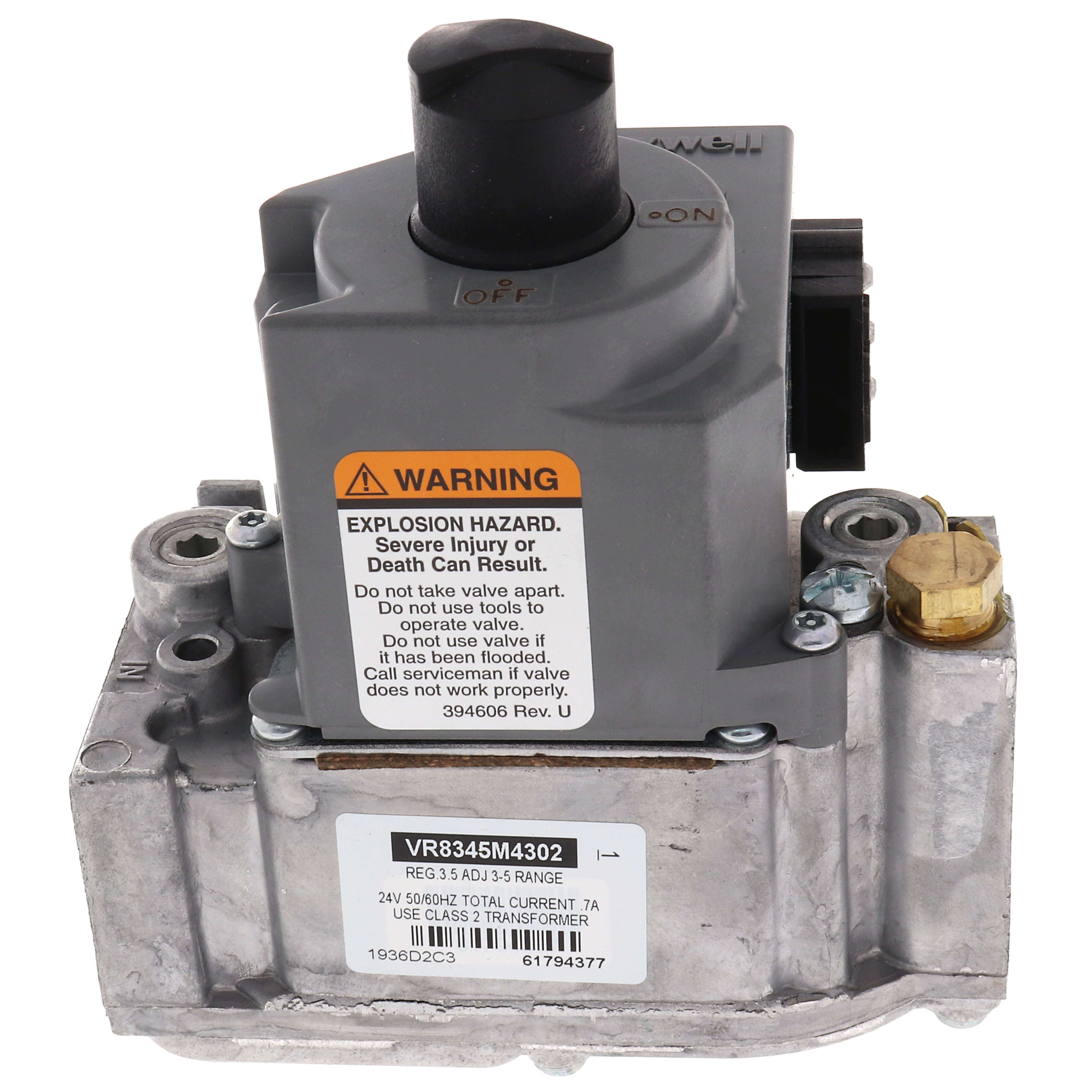 RESIDEO Resideo VR8345M4302 VR8345 series multi-system standard opening intermittent direct ignition gas valve 24V 3/4 in inlet x 3/4 in outlet
