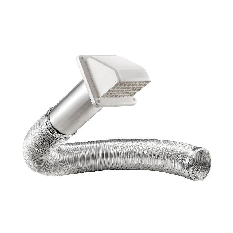 LAMBRO INDUSTRIES Lambro Industries 1375WR Dryer Exhaust Wall Hood Vent Kit 8 Ft.