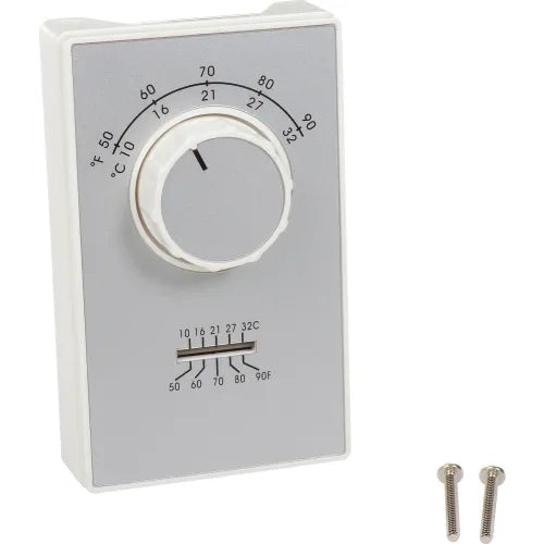 TPI Tpi et9sts single pole wall mounted line voltage thermostat heating only 22a 120-277v