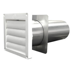 BUILDERS BEST Builders Best 10282 PML320 Plastic Multi Louvered Wall Vent Hood 4 inch