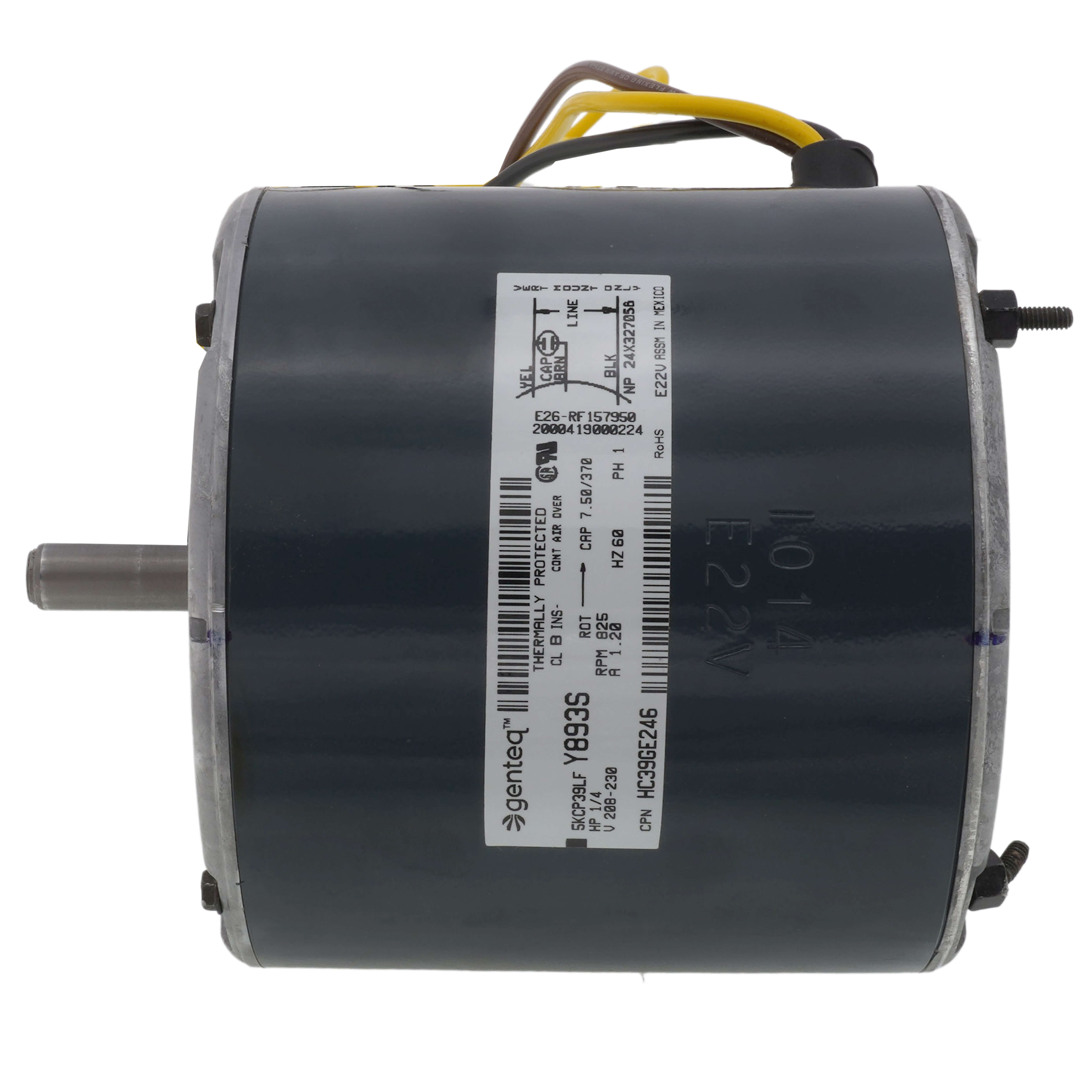 CARRIER Carrier HC39GE246 Condenser Fan Motor 1/4HP 208-230V 825RPM Clockwise CRRHB39GQ232