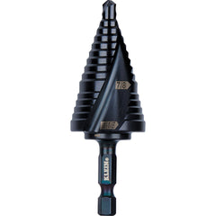KLEIN TOOLS Klein Tools QRST11 Quick Release Step Drill Bit with Spiral Flute 7/8 to 1-1/8-Inch
