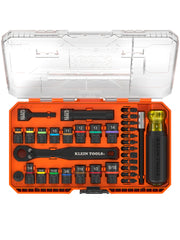KLEIN TOOLS Klein Tools 65302KNECT KNECT Pass-Through and Impact Socket Set SAE and Metric 33-Piece