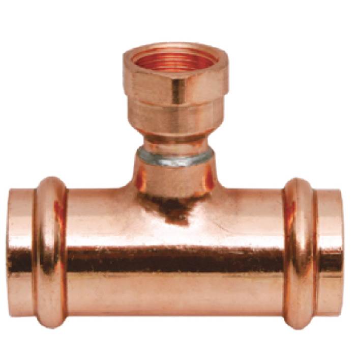 LEGEND VALVE Legend Valve 450-380P Reducing Tee 1 in Press x 1 in Press x 1/2 in FNPT