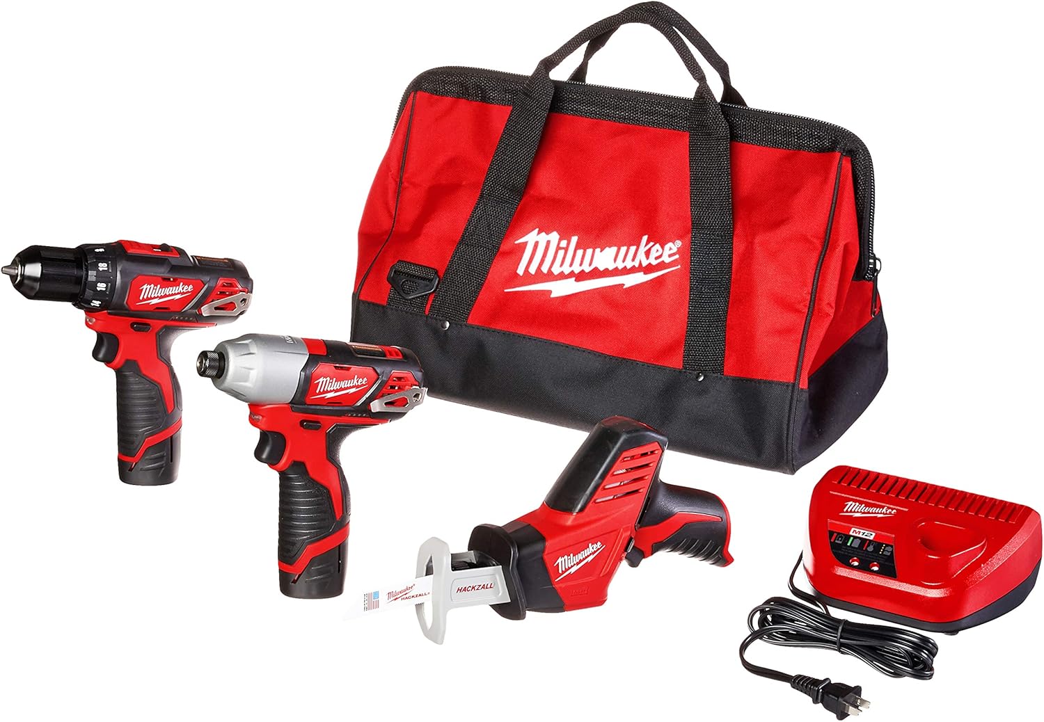 MILWAUKEE Milwaukee 2498-23 M12 Cordless Lithium-Ion 3-Tool Combo Kit 12 Volts 3-Tool