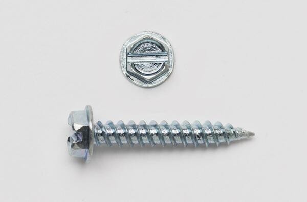 PECO FASTENER Peco Fastener PC8112 Hex Washer Head Slot Sharp Point Tapping Screw #8 (1/4 Hex) x 1-1/2 500 Pack