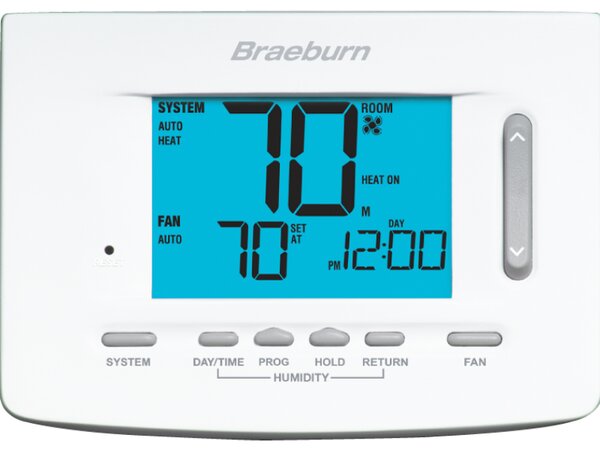 BRAEBURN SYSTEMS Braeburn Systems 5025 universal thermostat auto changeover programmable 18 to 30 VAC, 3 VDC