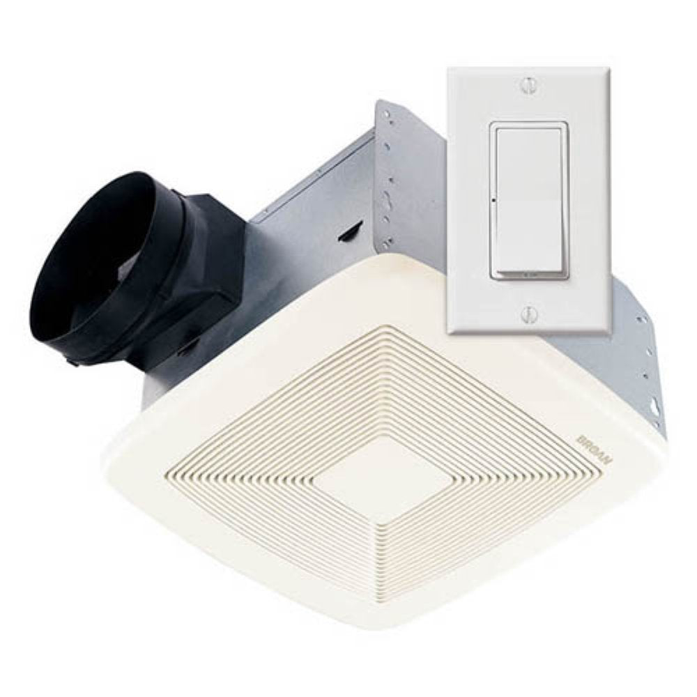 BROAN-NUTONE Broan-Nutone SSQTXE080 Ceiling Ventilation Fan with Control 80 CFM 6 Inch Duct