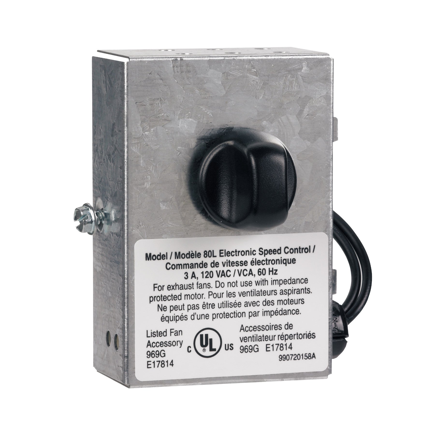 BROAN-NUTONE Broan-Nutone 80L Variable Speed Control 3.0 Amp 120 Volts 60 Hz
