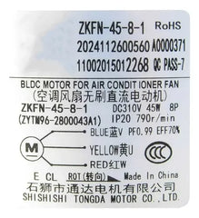 MIDEA Carrier 11002015012268 hvac motor, fan 45w