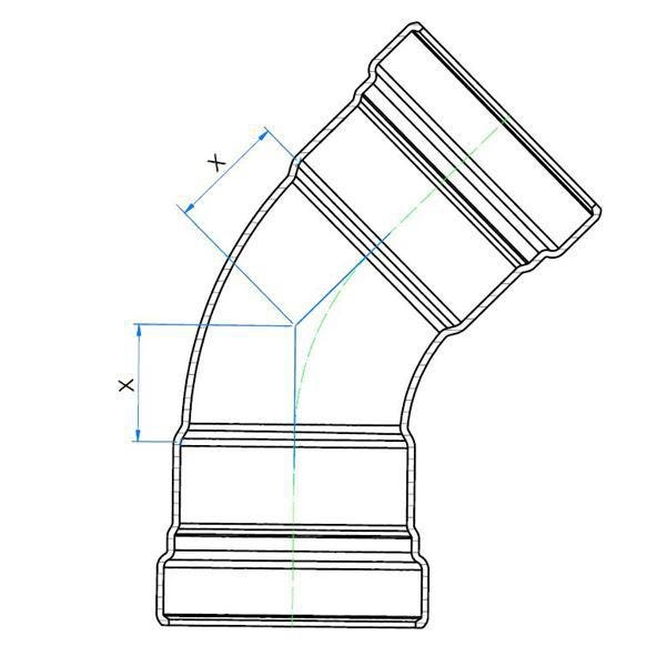 MUELLER STREAMLINE Mueller Streamline CP03055 1-1/2 inch carbon steel press fittings 45 degree elbow P x P