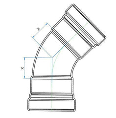 MUELLER STREAMLINE Mueller Streamline CP03055 1-1/2 inch carbon steel press fittings 45 degree elbow P x P