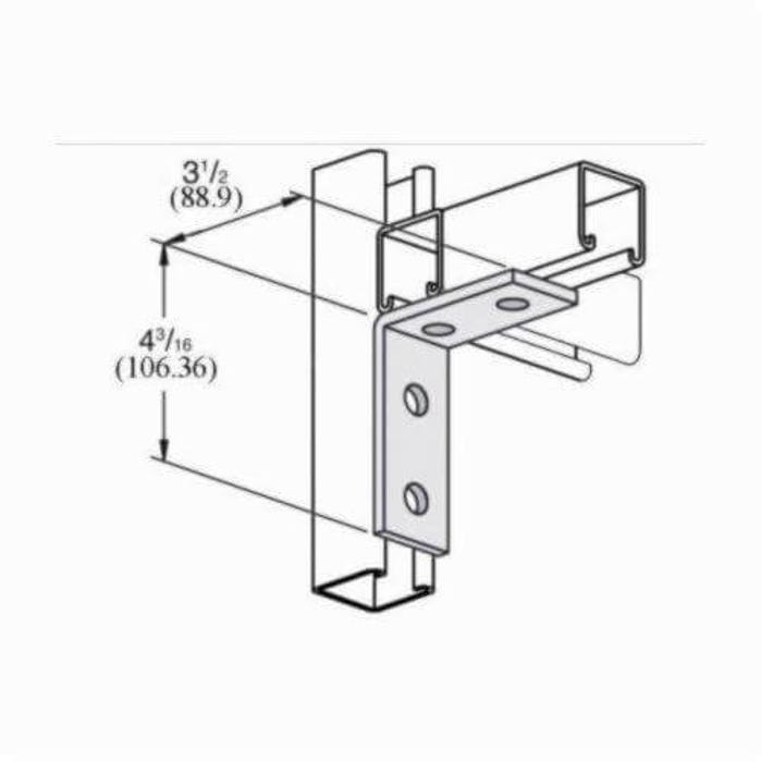 PHD MANUFACTURING Phd Manufacturing S5130 EG Fig 5130 Corner Bracket 90 Degree 4 Holes 4-3/16 in L x 3-1/2 in W