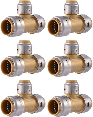 RELIANCE WORLDWIDE Reliance Worldwide UR412 SharkBite Max Reducing Tee 3/4 inch x 3/4 inch x 1/2 inch Pack of 6