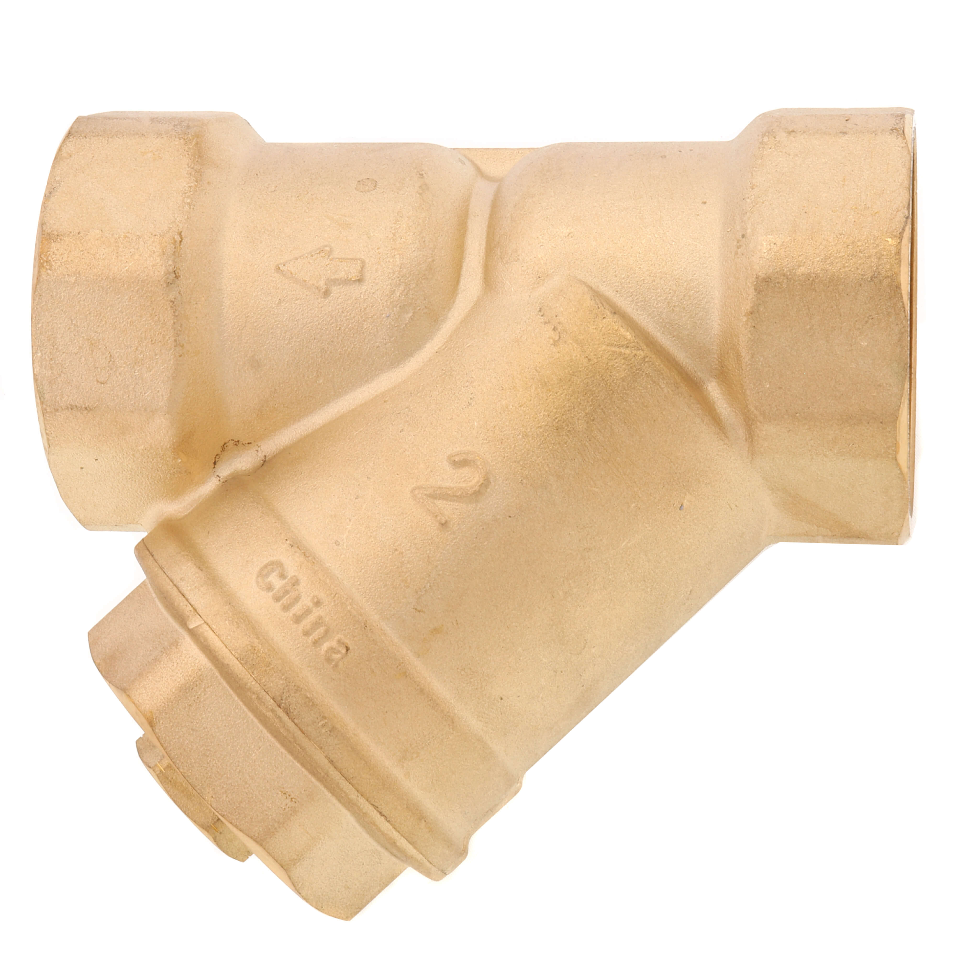 WEBSTONE Webstone H-40567W 2 inches FIP forged DZR brass Y-strainer (20 mesh) w/ 1/2 inches plugged NPT port