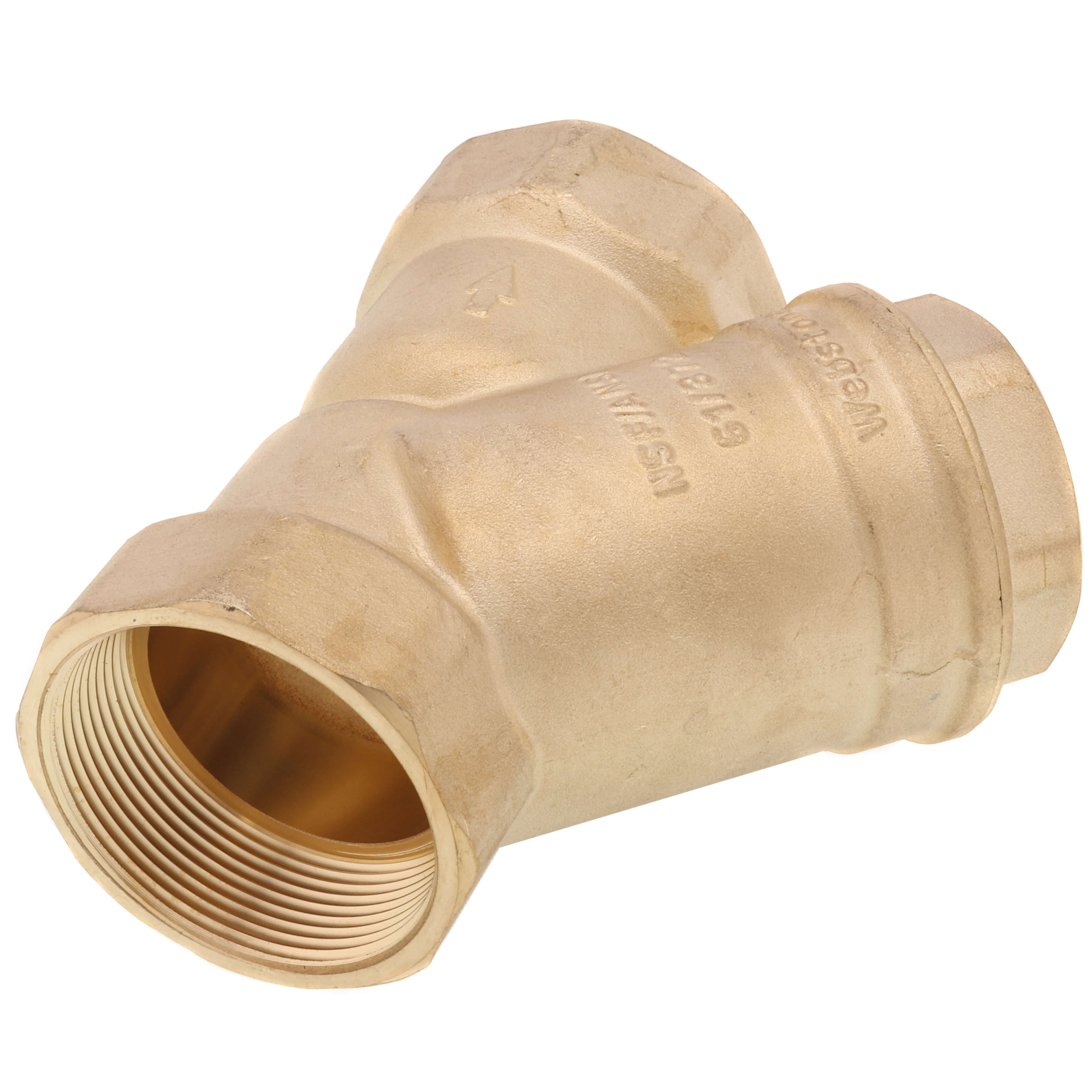 WEBSTONE Webstone H-40567W 2 inches FIP forged DZR brass Y-strainer (20 mesh) w/ 1/2 inches plugged NPT port