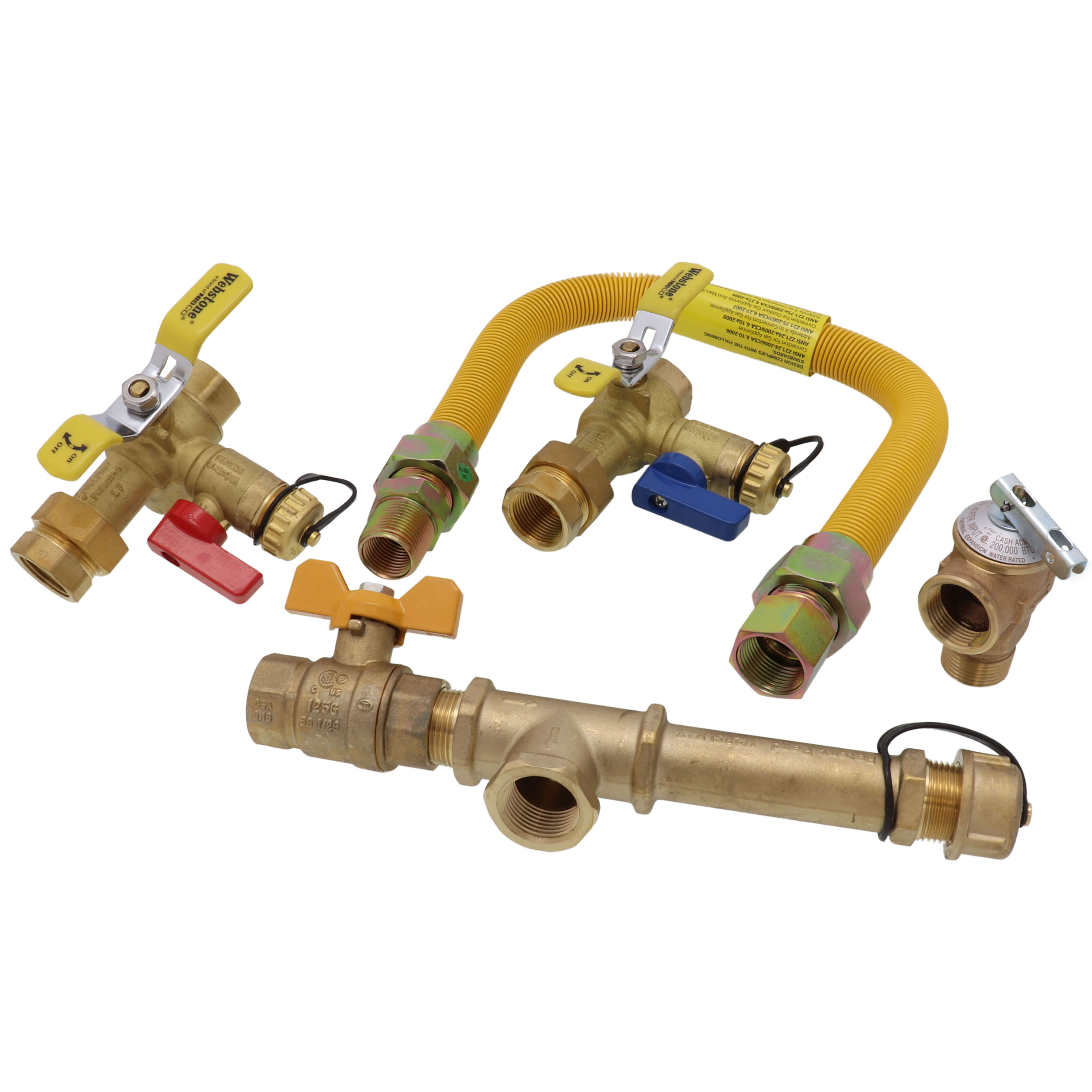WEBSTONE Webstone H-44443WPR-GST Isolator E-X-P E2 complete tankless water heater service valve kit 3/4 inch IPS