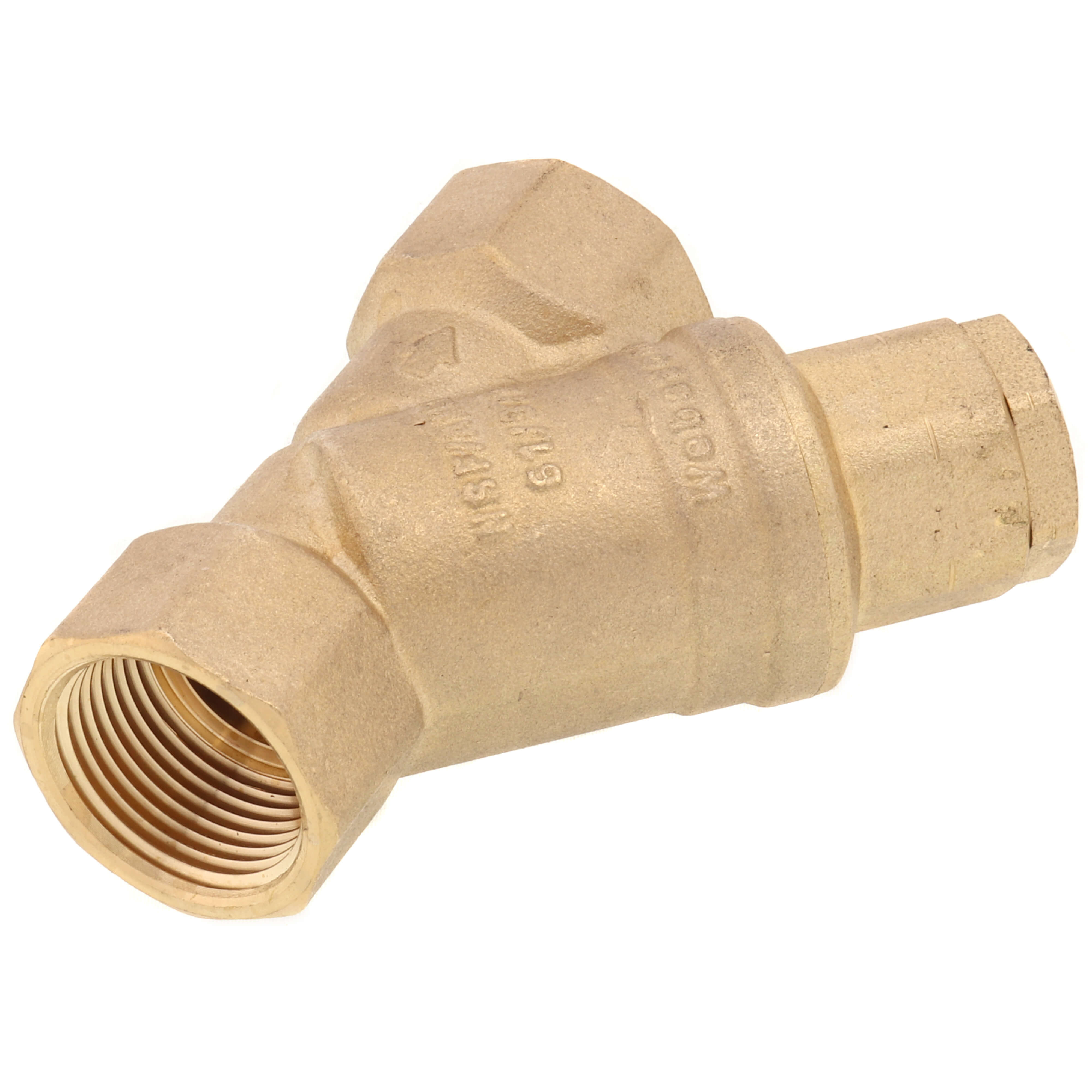 WEBSTONE Webstone H-40563W 3/4 inches FIP Forged DZR Brass Y-Strainer 20 Mesh with 1/2 inches Plugged NPT Port