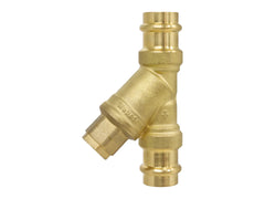WEBSTONE Webstone H-40563W 3/4 inches FIP Forged DZR Brass Y-Strainer 20 Mesh with 1/2 inches Plugged NPT Port