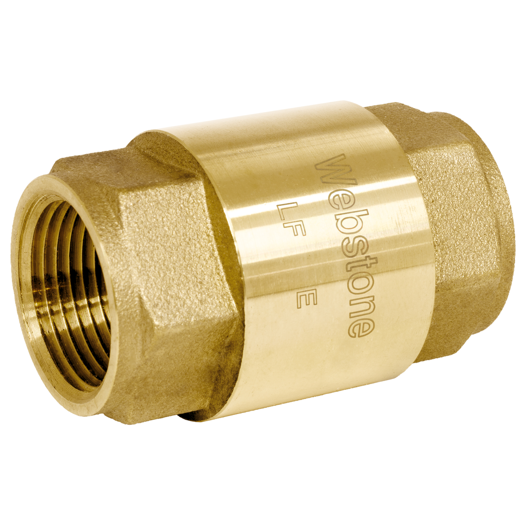 WEBSTONE Webstone H-10746W in-line spring check valve 1-1/2 inches x 1-1/2 inches