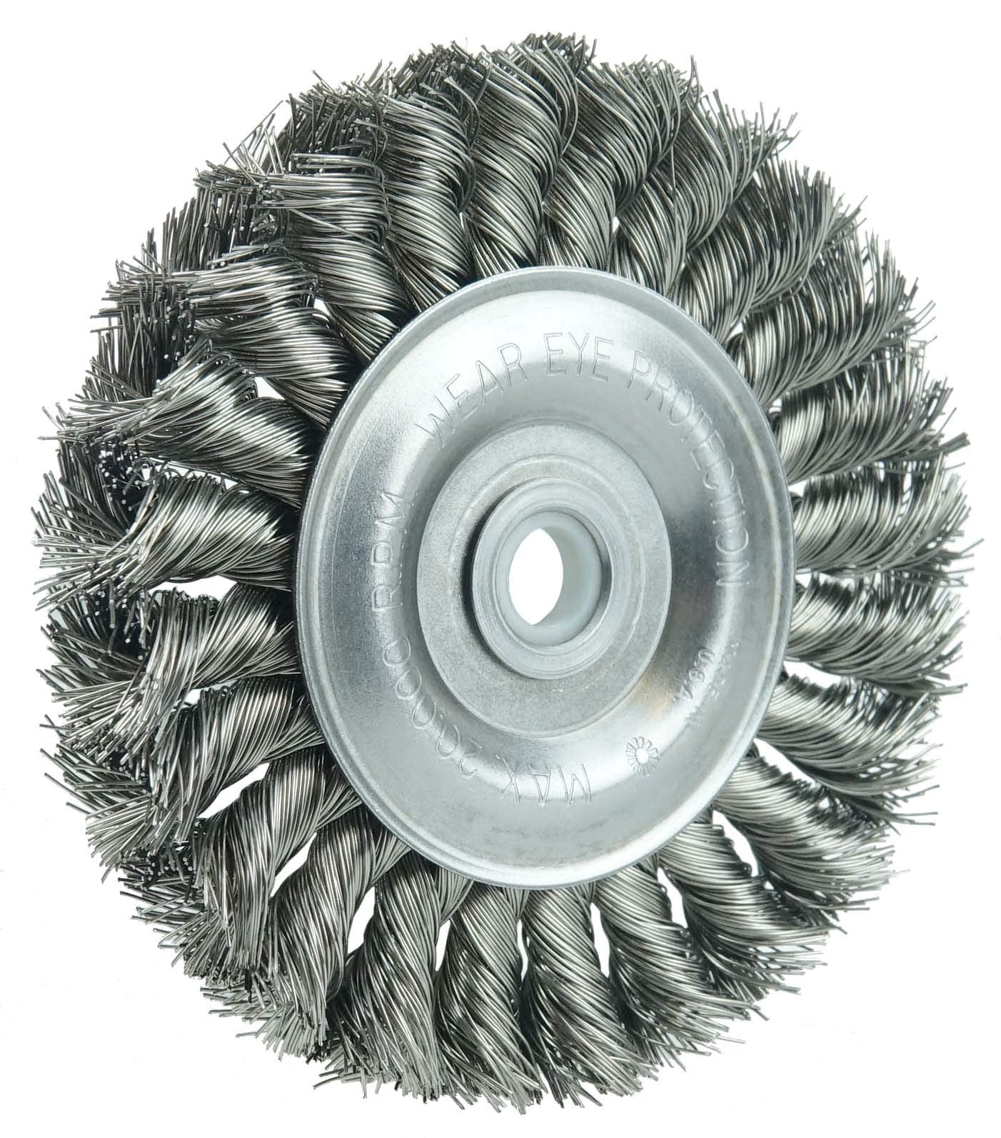 WEILER Weiler 36293 vortec pro wheel brush 4 in 1/2 to 3/8 in arbor hole 20000 rpm pack of 10