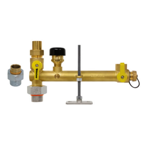 WEBSTONE Webstone H-81653W-DUVR 3/4 inches FIP Union x Press Pro-Pal Water Heater Valve Kit (w/ Dielectric Expansion Tank Valve, Dielectric Union, Vacuum Relief)