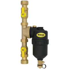 WEBSTONE Webstone H-74714 1 inches Female Threaded Brass Magnetic Boiler Filter With Isolation Valves