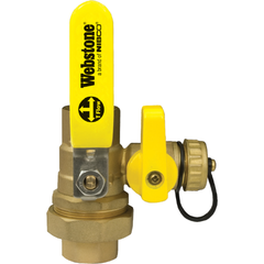 WEBSTONE Webstone H-40435 1-1/4 inches Threaded Pro-Pal Union Full Port Ball Valve with Hose Drain