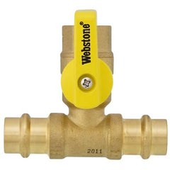 WEBSTONE Webstone H-82672W 1/2 inch FIP x Press Full Port T-Valve