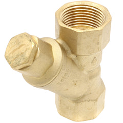 WEBSTONE Webstone H-40564W 1-inch FIP Forged DZR Brass Y-Strainer (20 Mesh) with 1/2-inch Plugged NPT Port