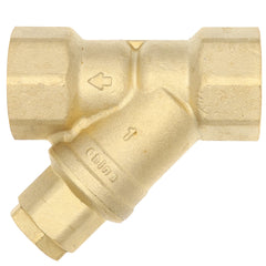 WEBSTONE Webstone H-40564W 1-inch FIP Forged DZR Brass Y-Strainer (20 Mesh) with 1/2-inch Plugged NPT Port