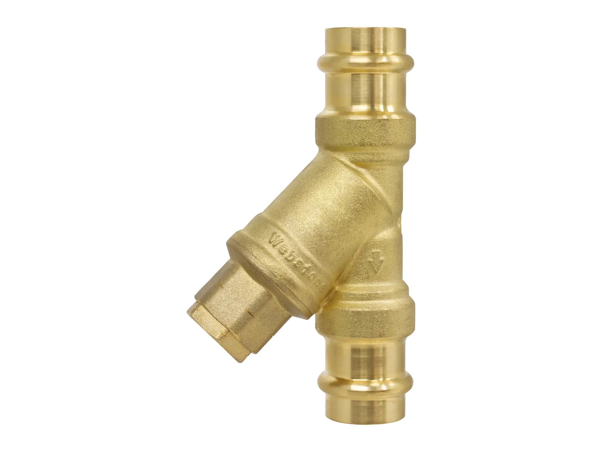 WEBSTONE Webstone H-40564W 1-inch FIP Forged DZR Brass Y-Strainer (20 Mesh) with 1/2-inch Plugged NPT Port