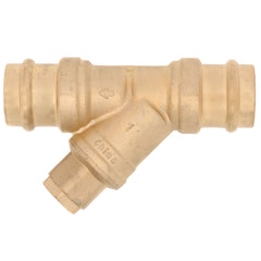 WEBSTONE Webstone h-80564w 1 inches press lead-free forged dzr brass y-strainer (20 mesh) w/ 1/2 inches plugged npt port