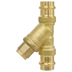 WEBSTONE Webstone h-80564w 1 inches press lead-free forged dzr brass y-strainer (20 mesh) w/ 1/2 inches plugged npt port
