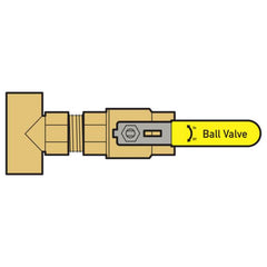 WEBSTONE Webstone H-82672W-T34 1/2 inches FIP x 3/4 Press Run Brass Ball Valve