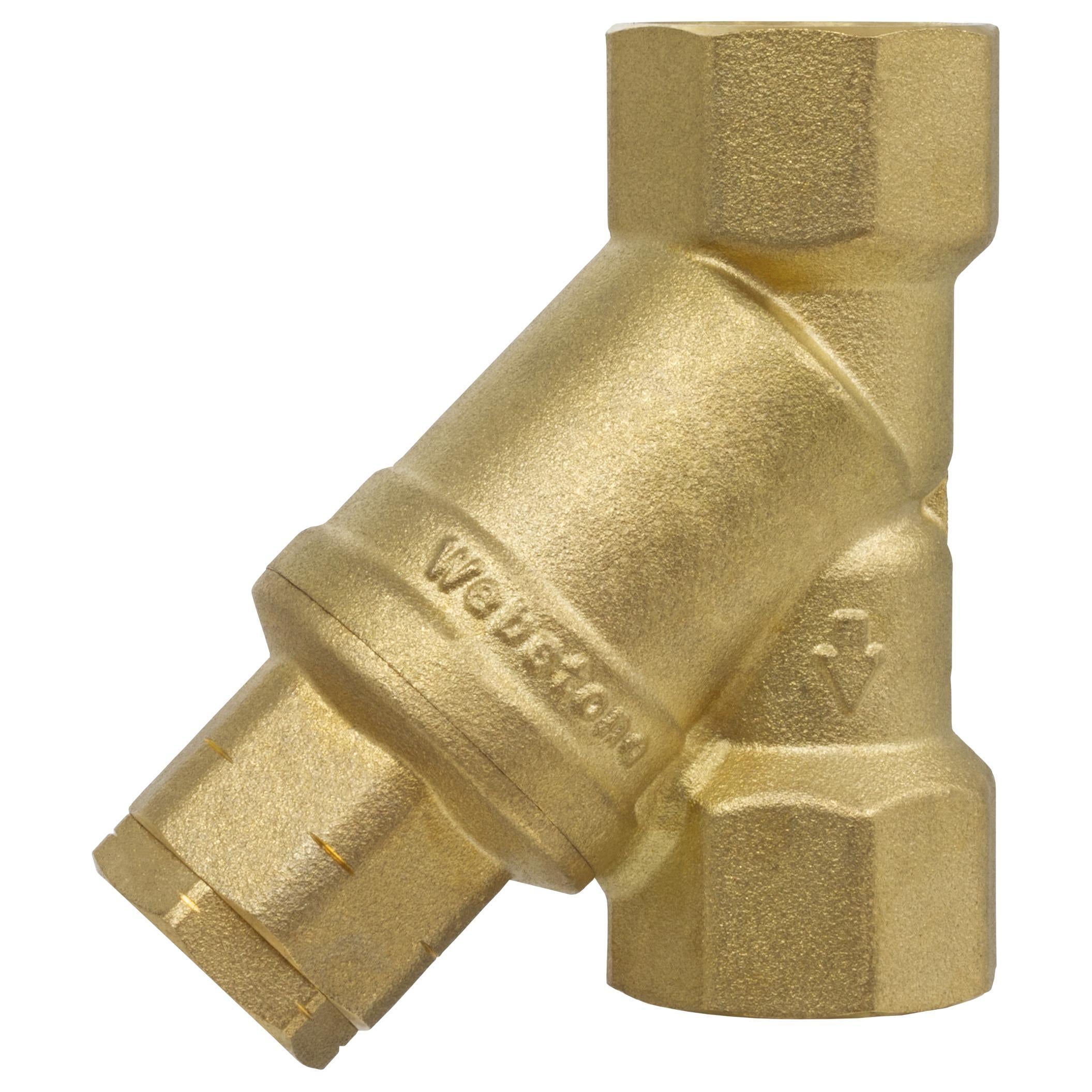WEBSTONE Webstone H-40565W 1-1/4 inches FIP Forged DZR Brass Y-Strainer (20 MESH) w/ 1/2 inches Plugged NPT Port